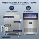 Commercial Ice Maker Machine 360LBS/24H with 80LBS Storage Bin, 126PCS Ice Cubes Ice Machine Stainless Steel Undercounter/Freestanding Ice Maker for Home Bar Outdoor, Self Cleaning by CozyNest Decor