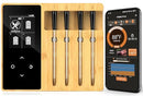 Accurate Smart Wireless Meat Thermometer - 4 Probes, Long Range Bluetooth, Real-time Alerts, Dishwasher Clean, Waterproof, Digital Cooking Thermometer for Grill, BBQ, Oven, Smoker by TinyTreasures Baby Boutique