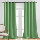 NICETOWN Forest Green Reducing Grommet Curtains - (W52 x L108, 2 Pieces) Triple Woven Textured Soft Curtain Panels for Living Room Window Treatment Drapes by TinyTreasures Baby Boutique