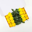 Yellow Fake Roses Artificial Flowers - 16 Pcs Fake Artificial Roses Silk Flowers with Stems for Home Wedding Hotel Office Centerpiece Decor by CozyNest Decor
