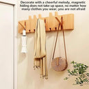Wall Mounted Piano Key Hanger | Flip Style Hook | Entrance Wall Art Hook, Made of Oak Wood (3 Times Painted, 4 Times Polished) (Beech, 6Hooks) by CozyNest Decor