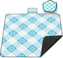 Extra Large Picnic Blanket Waterproof,80"x 80"Foldable Machine Washable Beach Blankets,Outdoor Blanket for 6-8 Adults,Picnic Mat Suitable for Indoor Crawling,Park Beach,Camping,Hiking,Travel( Blue) by TinyTreasures Baby Boutique