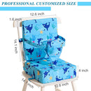 Toddler Booster Seat for Dining Table, Dinosaur Booster Seat for Table with Backrest and Adjustable Seat Belts Non-Slip Bottom Portable Booster Seat Increasing Cushion for Kid Baby Eating Travel Home by TinyTreasures Baby Boutique