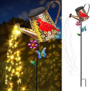 Solar Lights Outdoor Decorative, 39.4'' Metal Solar Watering Can Lights with Red Cardinal, Waterproof Garden Stake for Yard Lawn Patio Pathway Landscape, Gardening Gifts for Mom Grandma Women by CozyNest Decor
