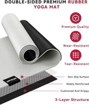 HAPBEAR Large Yoga Mat 72"x30" - 5mm Thick PU Top & Rubber Bottom - Non-Slip Wide Exercise Mat with Dual Layers - High Shock Absorption for Professional Yogis & Home Workouts - Bonus Oxford Bag Included by TinyTreasures Baby Boutique