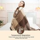 YOUR MOON 100% Pure Wool King Size, Australian Organic Natural Wool Blankets, Hypoallergenic Blanket for Bed, Medium Weight(Coffee, 90 * 108) by CozyNest Decor
