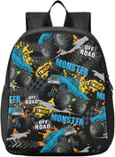Monster Truck Toddler Backpack Waterproof Mini Backpack Boys/Girls Cute Small Kindergarten Pre School Bag by TinyTreasures Baby Boutique