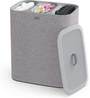 Joseph Joseph Tota Trio 90 liter/23.8 gallon Laundry Hamper Separation Basket with lid, 3 Removable Washing Bags with Handles- Gray by CozyNest Decor