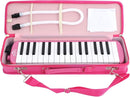 EastRock 32 Key Melodica Instrument Keyboard Soprano Piano Style with Mouthpiece Tube Sets and Carrying Bag for Kids Beginners Adults Gift Pink by TinyTreasures Baby Boutique