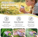 Kids Digital Microscope 1000X Zoom, Mini Pocket Handheld Microscope with Camera/Video/Telescope Function, Portable Outdoor Travel Toys for Boys Girls 3-8 Years STEM Gifts, 8GB SD Card Included by TinyTreasures Baby Boutique