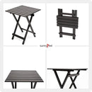 SUNNYFEEL Folding Camping Table - Lightweight Aluminum Portable Picnic Table, 18.5x18.5x24.5 Inch for Cooking, Beach, Hiking, Travel, Fishing, BBQ, Indoor Outdoor Small Foldable Camp Tables by GreenHaven Gardens