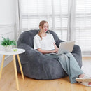 Giant Bean Bag Chair, Oversized Bean Bag Chairs for Adults and Kids, Gaming Chair Stuffed Memory Foam | Storage | Non-Slip, Removable Bean Bag Sofa Comfy Chair for Bedroom, Livingroom (Grey) by CozyNest Decor