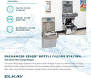 Elkay LZSTL8WSSP Enhanced Bottle Filler & Bi-Level ADA Cooler Refrigerated Stainless High Capacity Lead Drop Down Wrapper by CozyNest Decor