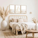 HPNIUB Modern Beach Artwork Seascape Wall Art, Seaside Framed Painting Reed Pathway Picture, Minimalist Neutral Coastal Landscape Wall Decor for Living Room,Bathroom -24'' x36'' x3 by CozyNest Decor