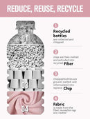 Fantasticlean Microfiber Cleaning Cloth Roll -150 Sheets, Tear Away Microfiber Towels, 12" x 12", Reusable Washable, Ultra Absorbent Dish Rags for Car, Home, Garage or Shop (Pink and Grey) by CozyNest Decor