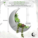 Hanging Moon Planter for Moon Room Decor - Great for Succulents, Air Plant, Mini Cactus, Faux, Artificial Plants-Boho Hanging Planters for Indoor Plants, Witchy Gifts for Women, Birthdays,Plant Lovers by GreenHaven Gardens