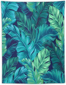 ICMOLYYENLO Tropical Green Plant Tapestry, Green Palm Leaves Natural Landscape Print Wall Tapestry for Bedroom Living Room Dormitory 60x60 Inch by CozyNest Decor