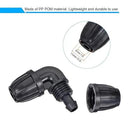 MECCANIXITY Drip Irrigation Elbow Barbed Fitting 8mm/11mm Tubing for Garden Drip Tape Tubing Sprinkler System Black Pack of 8 by GreenHaven Gardens