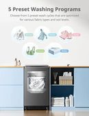 COMFEE’ 1.6 Cu.ft Portable Washing Machine, 11lbs Capacity Fully Automatic Compact Washer with Wheels, 6 Wash Programs Laundry Drain Pump, Ideal for Apartments, RV, Camping, Magnetic Gray by CozyNest Decor