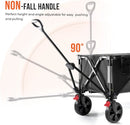 Overmont 150L Wagons Carts Foldable - Large Capacity Folding Collapsible Wagon Cart for Grocery Camping Utility Gardening Sports Travelling- 330lbs Load by GreenHaven Gardens