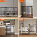 HOOEN Narrow Baby Gate for Stairs - 29 to 34 Inch Wide with Door, Metal Tension Pressure Mounted Child Safety Gate by TinyTreasures Baby Boutique