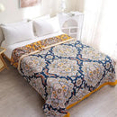 Boho Muslin Blanket for Adults 4-Layer Gauze Twin Size Soft Cozy 100% Cotton Summer Cooling Blanket Bohemian Decor for Sofa Bed Coverlet Both Sides (A Boho Spiral Flower, Twin 60 x 80 in) by CozyNest Decor