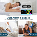 Netzu Loud Alarm Clock for Heavy Sleepers, RGB Alarm Clocks for Bedrooms Seniors Kids, Plug in Digital Clock with 5 Dimmers, 2 Alarms, 4 Volumes and Snooze by TinyTreasures Baby Boutique
