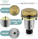 Garbage Disposal SinkTop Air Switch Kit with Stainless Steel Button, Champagne Gold by CozyNest Decor