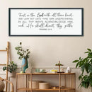 LuZhiQiang Trust in the Lord With All Thine Heart Wall Art Decor 40"×15" Proverbs 3:5-6 Sign Bible Verse Christian Scripture Large Wooden Framed Wall Hanging (Black) by CozyNest Decor