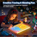 16-Inch Rechargeable Doodle Glow LED Note Board, 7-Color Light Modes, Neon Art Dry Erase Light Up Drawing Pad with Built-in Stand, Sketching Gift Toy for Kids/Girls/Teens, 5 Markers & Tracing Book by TinyTreasures Baby Boutique