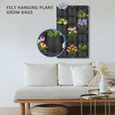 18 Pockets Hanging Planter Bags, Hanging Vertical Wall Mounted Plant Planting Grow Bags, Herb Garden Planter Outdoor Indoor Growing Bag, Gardening Vertical Greening Flower Container(1m×0.5m, Black) by CozyNest Decor