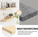 Floating Shelves for Wall, USA-Sourced Maple Wood 55 Inch Long Wall Shelves, Natural Wooden Mounted Picture Ledge Shelf, Nursery Book Storage Shelf Kids Bookshelf, Display Shelf for Bathroom by TinyTreasures Baby Boutique