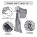 Water Ring Sling Baby Carrier, Adjustable Lightweight Breathable Newborn Carrier Sling for Summer, Swimming, Pool, Beach, Front Chest Mesh Infant Wrap Carrier for Baby Gift (Light Grey) by TinyTreasures Baby Boutique