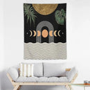 Abstract Boho Tapestry, Mid Century Tropical Tree Leaves Modern Geometric Arch Bohemian Botanical Tapestry, Home Aesthetic Wall Hanging Art Decor for Living Room Bedroom Dormitory 30x40 Inch by CozyNest Decor