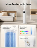 Dreo 11L Smart Humidifier Large Room 700 ft², 100H Cool Mist Air Humidifiers for Bedroom, Top-Fill Self-Cleaning Tank, 26dB, Auto Mode, Aroma Box, RGB Light, Remote & APP Control, Baby, Plant, Silver by TinyTreasures Baby Boutique