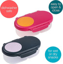 b.box Snack Box (2-pack) Reusable Snack Containers with Lids – Bento Box for Kids & Toddlers, Leakproof Lunch Box, BPA-Free and Dishwasher Safe Snack Container (S'shake + Indigo Rose, 1 3/4 Cup) by TinyTreasures Baby Boutique