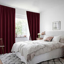 XWZO Full Shading Blackout Curtains 63 Inches Length - Heat and Light Blocking Rod Pocket Window Drapes with Black Liner Backing for Bedroom Sewn with Tiebacks, Burgundy, W52 x L63, Set of 2 Panels by TinyTreasures Baby Boutique