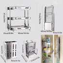 Dish Drying Rack with Drain Board - Rustproof Stainless Steel Dish Rack with Utensil Holder,Dish Racks for Kitchen Counter Over Sink,Over-Sink Drying Rack(Countertop,Third Floor) by CozyNest Decor
