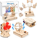 Poraxy STEM Kits for Kids Ages 8-10-12, 5 Set Wooden 3D Puzzles, Educational Science Experiment Building Projects Crafts, Toys for Ages 8-13, Birthday Gifts for Boys Girls 8 9 10 11 12 13 Years Old by TinyTreasures Baby Boutique