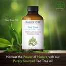 Majestic Pure Tea Tree Essential Oil with Glass Dropper - Huge 4 Fl Oz - 100% Pure and Natural Tea Tree Oil - Premium Grade Essential Oils for Diffuser, Aromatherapy, Soap and Candle Making by CozyNest Decor