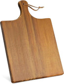 AIDEA Acacia Wood Cutting Board with Handle, Large Wooden Charcuterie Board for Bread, Cheese, Meat, and Fruits, Food Serving Tray for the Kitchen (17" x 11") by CozyNest Decor