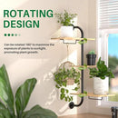 YUOROS Window Plant Shelves, 3-Tier Rotating Plant Shelf Stand, Indoor Metal Wall Plant Holder by GreenHaven Gardens