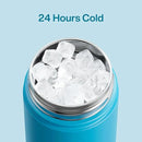 Insulated Water Bottle with Straw Stainless Steel Water Bottle, Leak-Proof, BPA-Free, Double Wall Vacuum Keeps Cold for 24 Hours for Sports, Travel, School (18 oz, Azure Blue) by CozyNest Decor