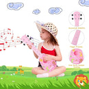 YOLOPARK 17" Kids Toy Guitar for Girls Boys, Mini Toddler Ukulele Guitar with 4 Strings Keep Tones Can Play for 3, 4, 5, 6, 7 Year Old Kids Musical Instruments Educational Toys for Beginner (Pink) by TinyTreasures Baby Boutique