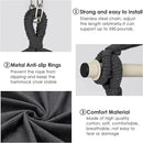 Y- Stop Hammock Chair Hanging Rope Swing Chair, Max 500 Lbs, 2 Seat Cushions Included, Removable Steel Spreader Bar with Anti-Slip Rings, Hardware kit-for Indoor or Outdoor(Dark Grey) by GreenHaven Gardens