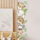 55.12 x 15.75 InchWatercolor Jungle Animal Wall Decals Tiger Elephant Zebra Giraffe Hippo Forest Wall Stickers Removable Peel and Stick Stickers for Baby Nursery Playroom Bedroom Classroom by TinyTreasures Baby Boutique
