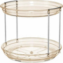 LAMU 2 Tier Lazy Susan Turntable Organizer 9.25'' Rotating Spice Rack Organization for Cabinet, Kitchen, Pantry, Countertop, Bathroom, Vanity, Medicine Cabinet Organizer, Amber by CozyNest Decor