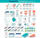 KeepGoing Large Home First Aid Kit for Kids – 270 Pc. for Car, Home, Dorm, & Boat with Latex-Free Bandages – 10 x 7 x 3.5 in. Travel First Aid Kit (Boho) by TinyTreasures Baby Boutique