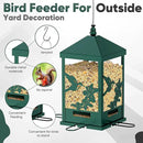 Squirrel Proof Bird Feeders for Outdoors, 6LBS Extra Large Capacity Hanging Metal Bird Feeder with Weight-Activated Perches, Wild Bird Feeders for Outside Finch, Cardinal, Blue Jay by CozyNest Decor