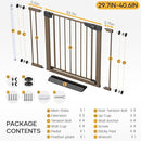 Cumbor 29.7-40.6" Baby Gate for Stairs, Mom's Choice Awards Winner-Dog Gate for Doorways, Pressure Mounted Self Closing Pet Gates for Dogs Indoor, Durable Safety Child Gate with Easy Walk Thru Door by TinyTreasures Baby Boutique